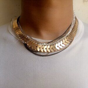Gold-toned choker necklace
